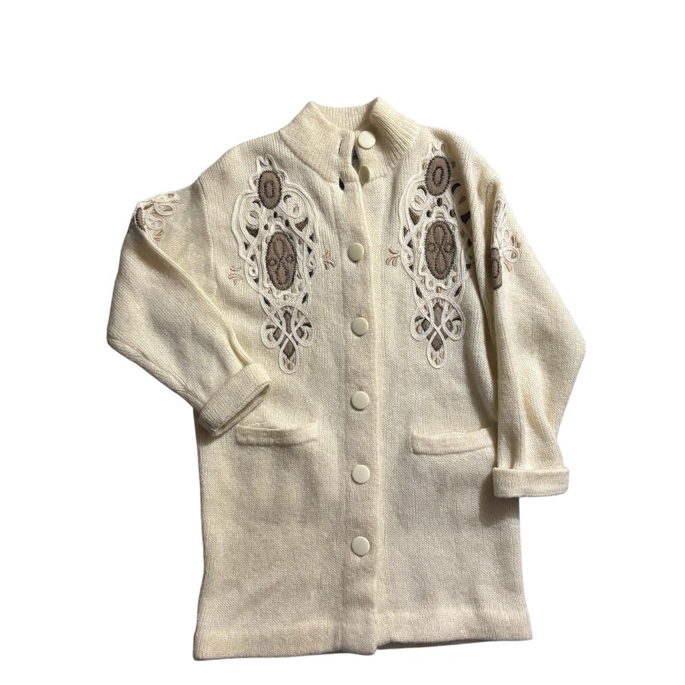 Ib Diffusion Vintage Mohair Blend Sweater Coat Cardigan M Cottagecore Duster
